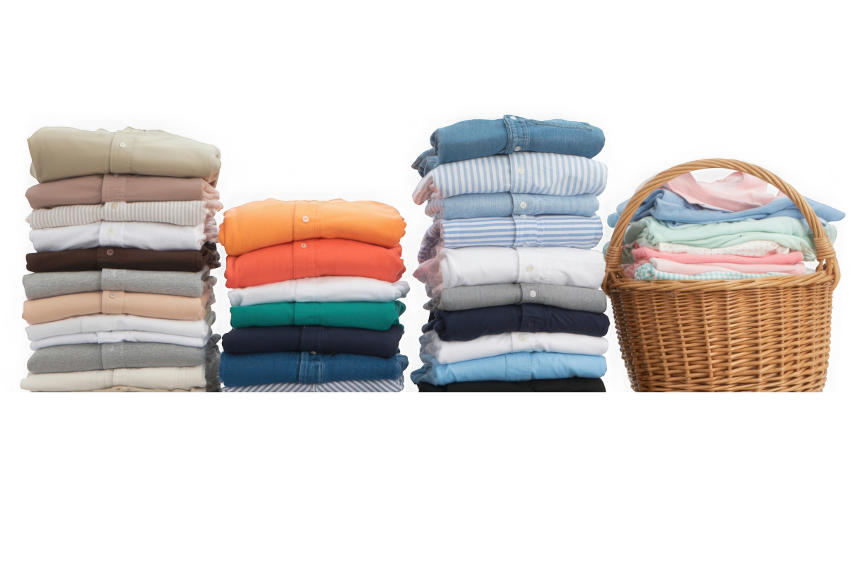 Haine curate și împăturite profesional după spălare